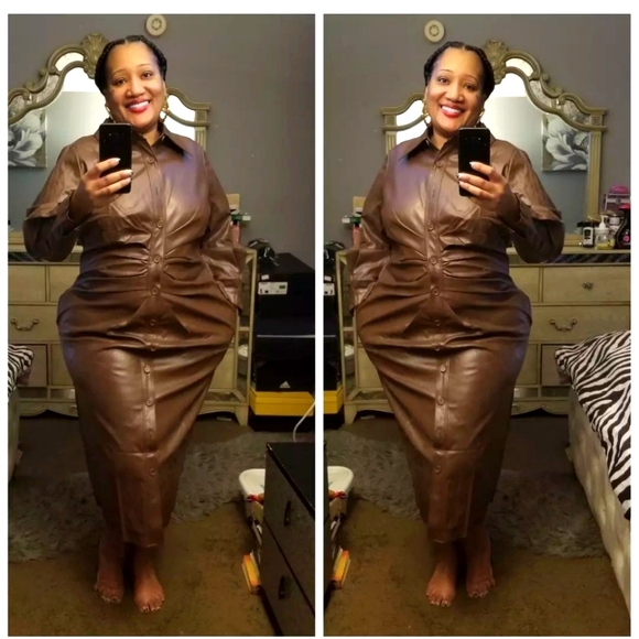 Claire Dress Tobacco Leaf Mocha